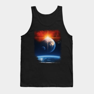 Fantasy Earth Space Planets Universe Tank Top